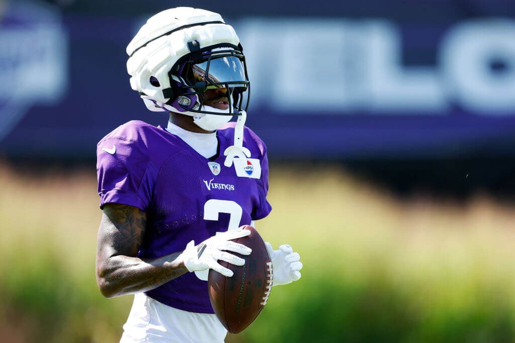 Vikings WR Jordan Addison carted off with apparent leg injury suffered in practice