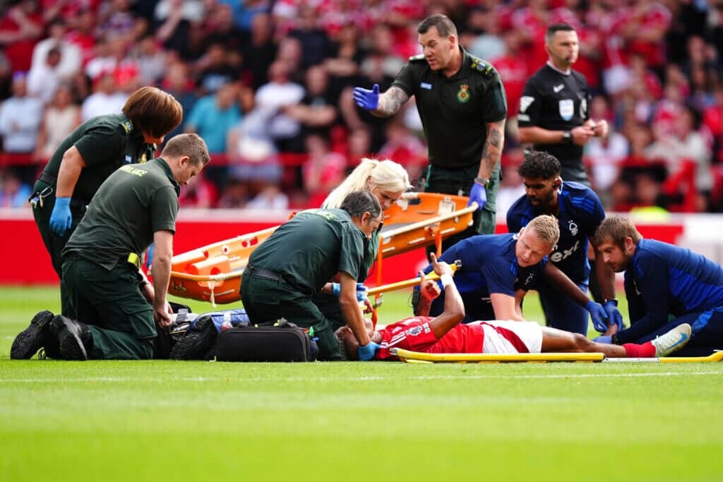 Nottingham Forest's Danilo suffers broken ankle; being assessed in hospital