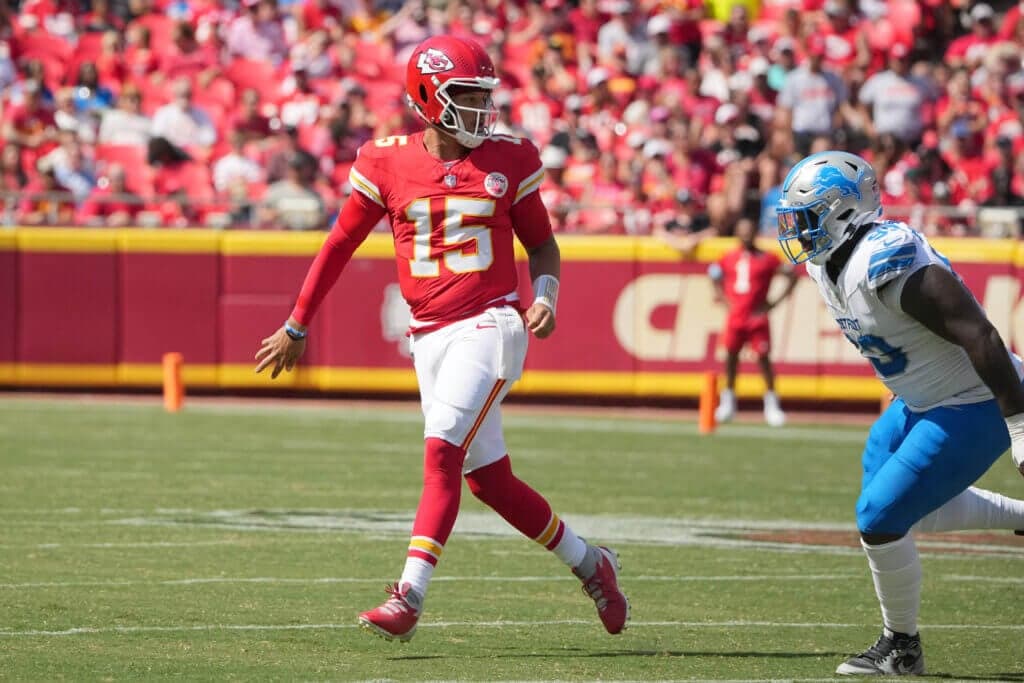 Patrick Mahomes says he improvised behind-the-back pass to Travis Kelce ‘out of spite’