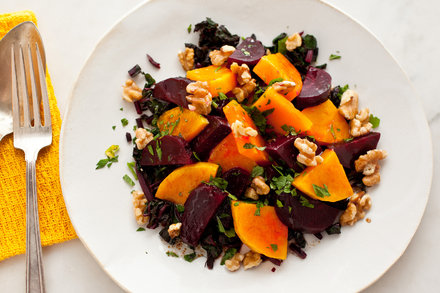 Image for Roasted Beet and Winter Squash Salad With Walnuts