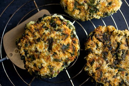 Image for Suvir Saran’s Palak Ki Tikki (Spinach and Potato Patties)