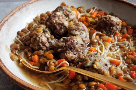 Image for Suad Shallal’s Iraqi Lentil Soup With Meatballs