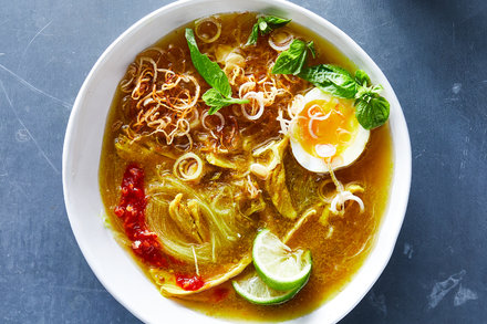 Image for Indonesian Chicken Soup With Noodles, Turmeric and Ginger (Soto Ayam)