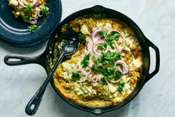 Image for One-Pan Shrimp Enchiladas Verde