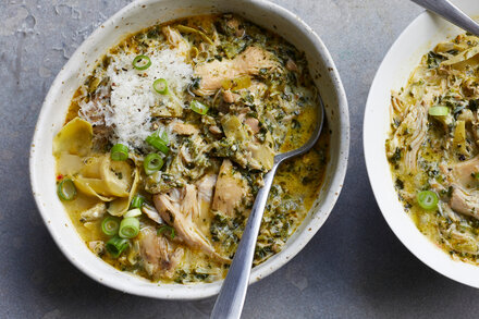 Image for Slow Cooker Spinach-Artichoke Chicken Stew