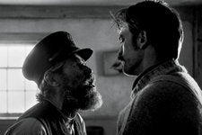 Willem Dafoe, left, and Robert Pattinson in &ldquo;The Lighthouse.&rdquo;