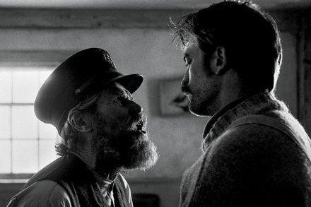 Willem Dafoe, left, and Robert Pattinson in &ldquo;The Lighthouse.&rdquo;