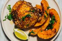 Image for Sheet-Pan Chicken With Squash, Fennel and Sesame