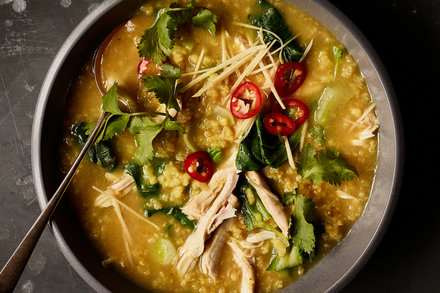 Image for Chicken and Rice Soup With Ginger and Turmeric