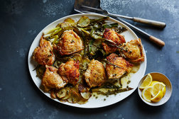 Image for Sheet-Pan Chicken With Potatoes, Scallions and Capers