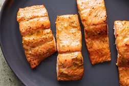 Image for Roasted Salmon Glazed With Brown Sugar and Mustard