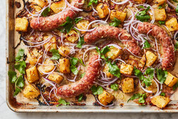 Image for Sausages With Tangy, Gingery Pineapple