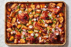 Image for Sheet-Pan Gochujang Chicken and Roasted Vegetables