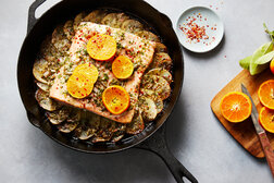 Image for Citrusy Roasted Salmon and Potatoes