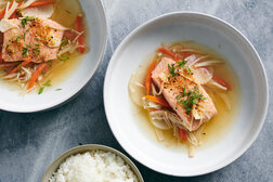 Image for Salmon and Daikon in Garlic Butter Miso Sauce