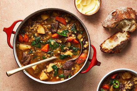 Image for Beef Barley Soup With Lemon