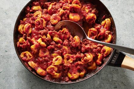 One-Pot Tortellini With Meat Sauce