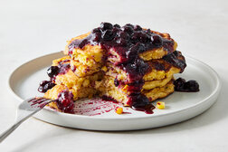 Image for Fresh Corn Pancakes With Blueberry Sauce