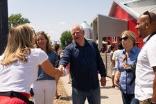 Gov. Tim Walz of Minnesota during a visit to the Iowa State Fair last year.