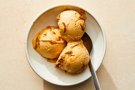 No-Churn Salted Caramel Ice Cream