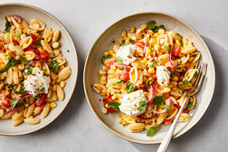 Image for Pasta With Corn, Mint and Red Onions