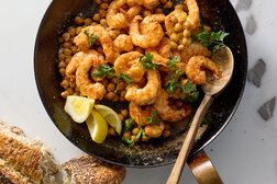 Image for Garlic Shrimp With Crisped Chickpeas 