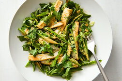 Image for Snap Pea, Tofu and Herb Salad With Spicy Peanut Sauce 