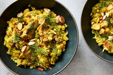 Spiced Chicken and Rice With Cardamom and Cinnamon