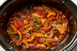 Image for Slow Cooker Sausages, Peppers and Onions