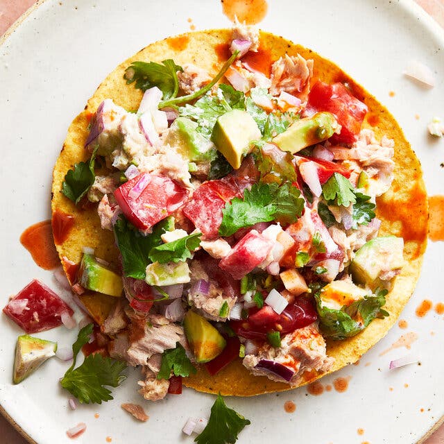 Spicy Tuna and Avocado Tostadas 