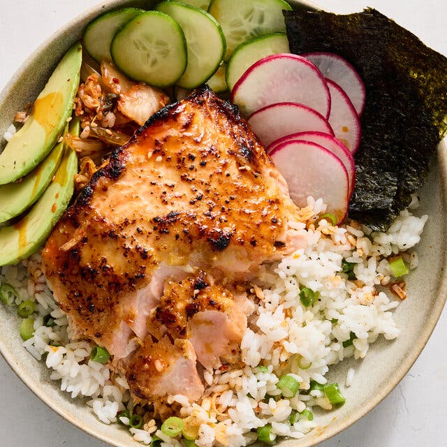 Sticky Miso Salmon Bowl