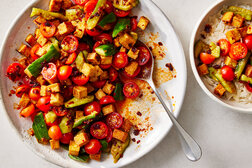 Image for Chile-Crisp Tofu, Tomatoes and Cucumbers