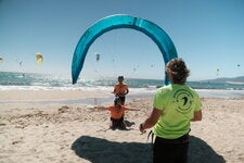 Tarifa, Spain, a small Andalusian town near the convergence of the Mediterranean Sea and Atlantic Ocean, has more than 60 internationally accredited kiteboarding schools.