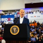 “I’m the nominee of the Democratic Party, the only Democrat or Republican who has beaten Donald Trump ever,” President Biden said at a high school in Detroit on Friday evening.