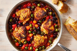 Image for Seared Chicken Thighs With Cherry Tomatoes and Olives