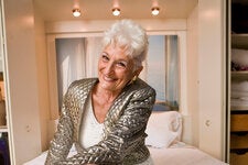 Hattie Wiener in her Manhattan apartment in 2012. “At no time have I ever gone after a young man,” she said. “I wait for a man to come on to me, and that happens quite often.”