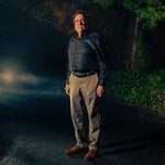 Jack Teich in the driveway of his home in Westchester County, N.Y., in June.