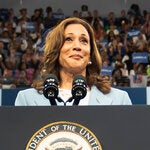 Vice President Kamala Harris at a campaign rally in Atlanta on Tuesday.