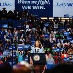 Vice President Kamala Harris at a campaign rally in Atlanta late last month. She has had a far shorter timeline than most presidential candidates to choose a running mate. 