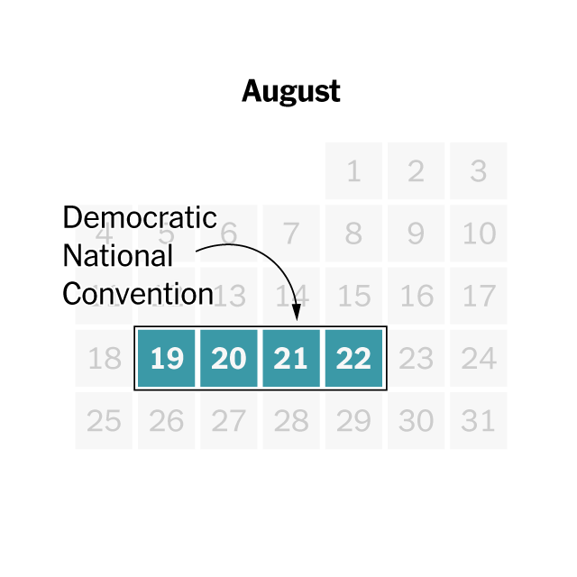 A calendar showing key dates and voting deadlines for the 2024 presidential election.