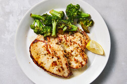 Image for Spiedie Chicken Breasts With Buttered Broccoli