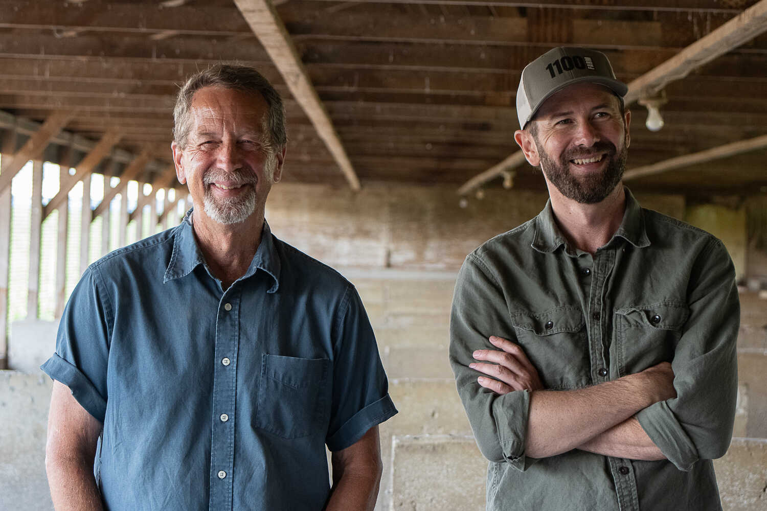 Rand Faaborg, left, and his son Tanner. The younger Mr. Faaborg hopes the family farm’s conversion will serve as a blueprint to help other farmers.