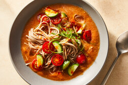 Image for Cold Tomato and Kimchi Soba Noodle Soup