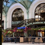 Left: Marius, a new Mediterranean brasserie at the Gare de Lyon in Paris. Right: the restaurant’s shakshuka.