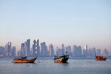 Doha earlier this year. The Qatari capital is the scene of talks aimed at stopping the fighting in the Gaza Strip.