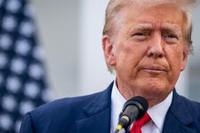 Former President Donald J. Trump at a news conference in Bedminster, N.J., on Thursday.