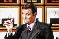 Peter Marshall on the set of “The Hollywood Squares.” He was the show’s host for 15 years.