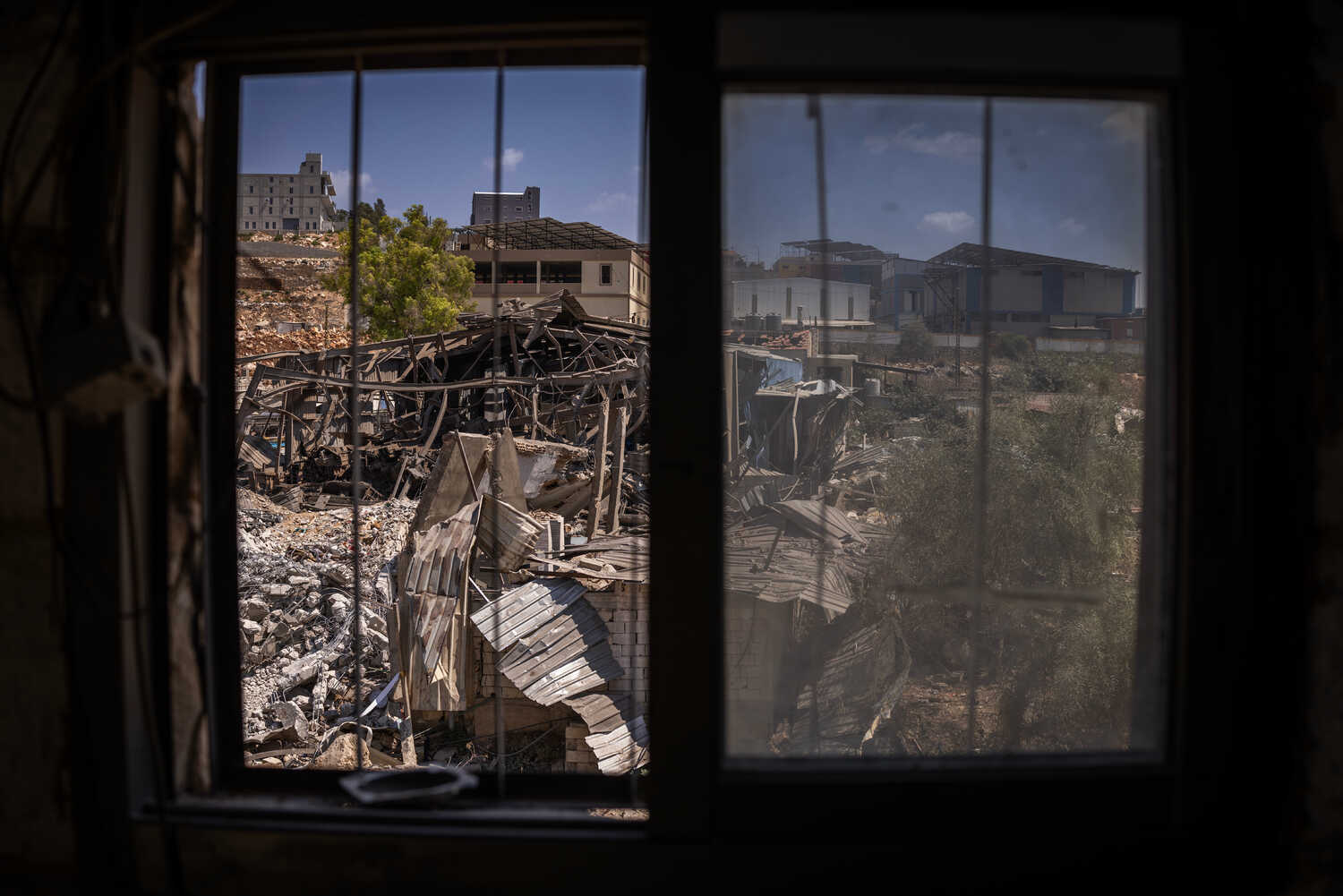 The scene of a strike near the southern Lebanese city of Nabatiye. The attack came amid rising tensions between Israel and the Iran-backed Lebanese militant group Hezbollah.