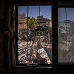 The scene of a strike near the southern Lebanese city of Nabatiye. The attack came amid rising tensions between Israel and the Iran-backed Lebanese militant group Hezbollah.