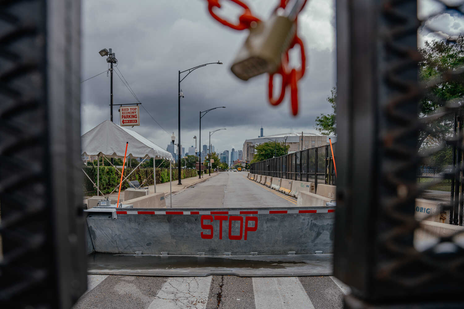 A security perimeter has been established around the United Center in Chicago, where the convention will take place.